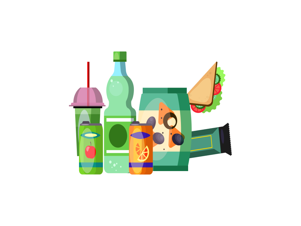 snacks and beverages